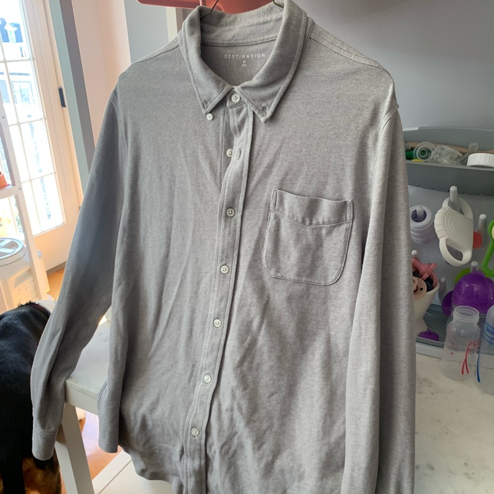 J Crew Knit Button Down Shirt